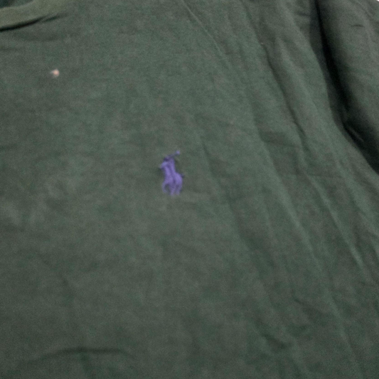Playera Ralph Lauren Mediana M Verde Pony Morado