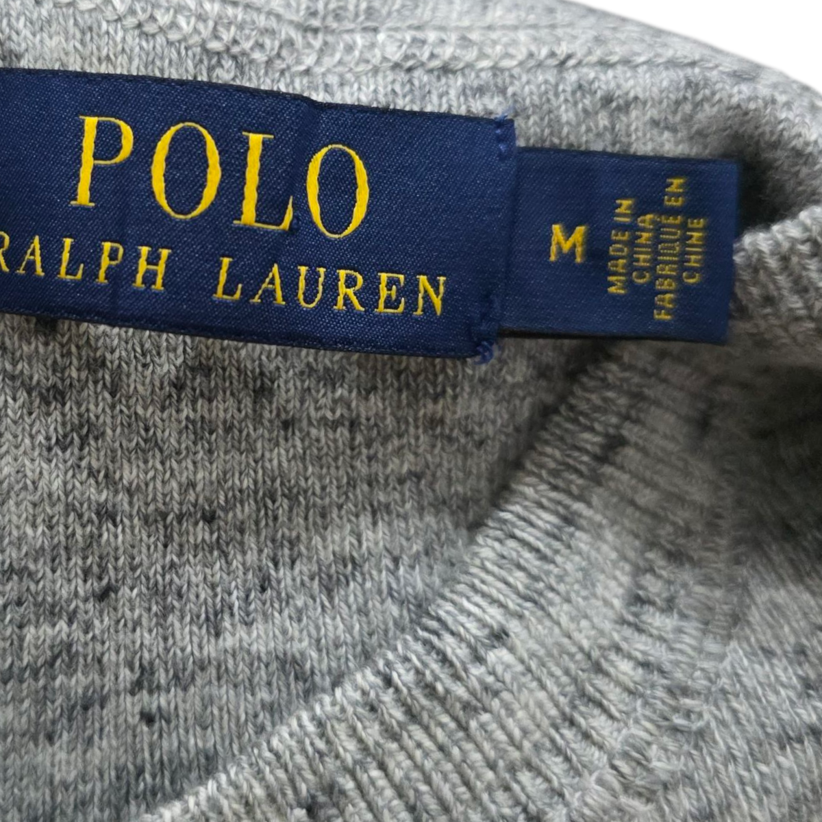 Sueter Ralph Lauren Mediana M Gris Pony Gris Cuello Redondo