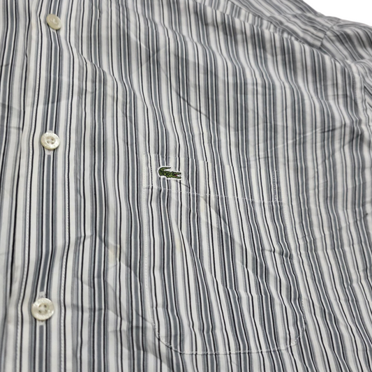Camisa Lacoste Grande Fr 42 Gris Lineas
