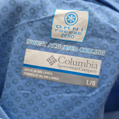 Playera Manga Larga Columbia Grande L Azul Claro Omni Freeze