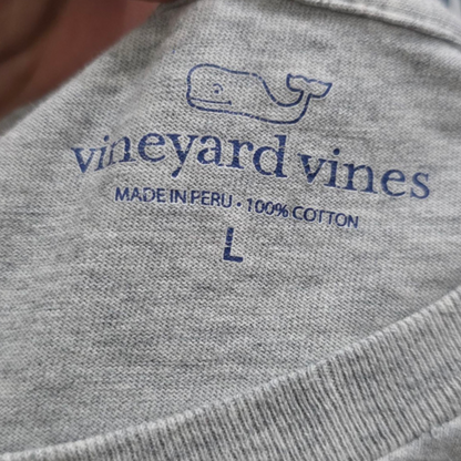 Playera Manga Larga Vineyard Vines Grande L Gris