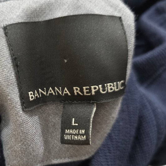 Sueter Cierre Banana Republic Grande L Azul