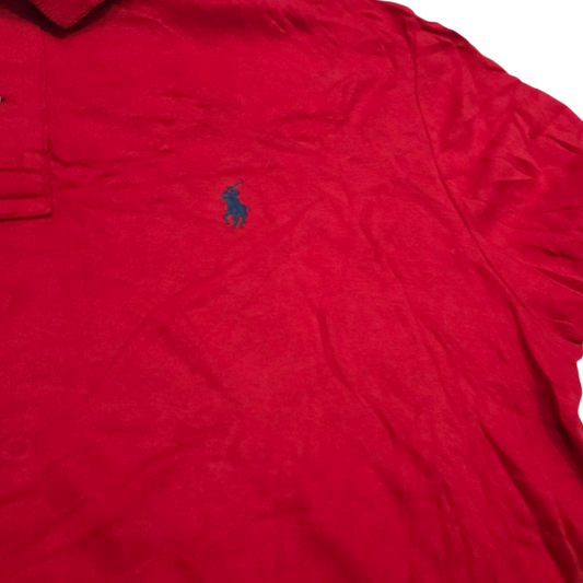 Playera Ralph Lauren Grande L Rojo Pony AzuL