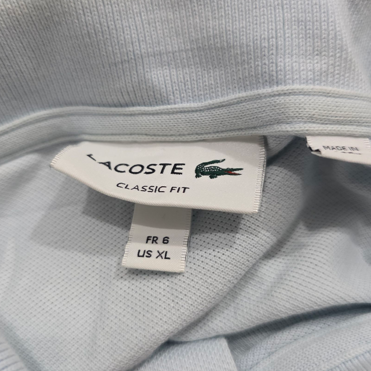 Playera Polo Classic Fit Lacoste Xgrande Xl Fr 6 Azul