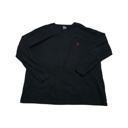 Playera Manga Larga Ralph Lauren Xgrande Xl Negro Pony Rojo