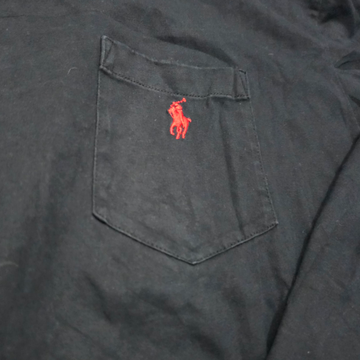 Playera Manga Larga Ralph Lauren Xgrande Xl Negro Pony Rojo