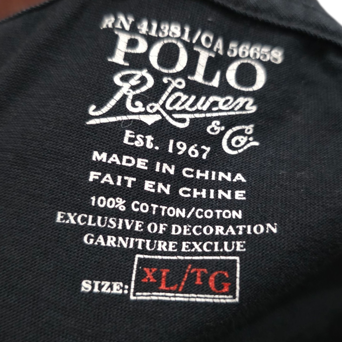 Playera Manga Larga Ralph Lauren Xgrande Xl Negro Pony Rojo