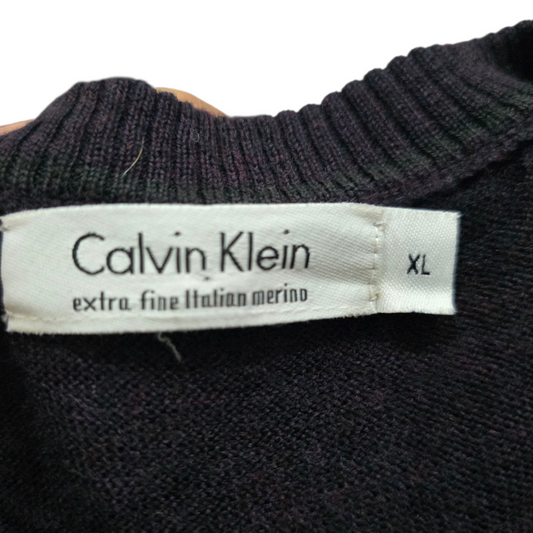 Sueter Calvin Klein Xgrande Xl Negro Y Uva