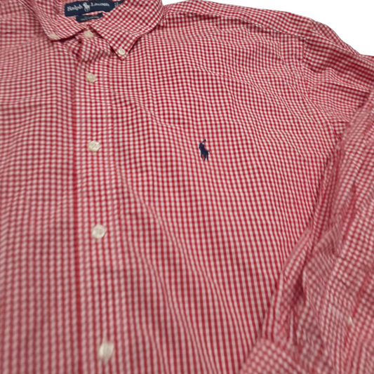 Camisa Ralph Lauren Xxl Cuadros Rojo Y Blanco