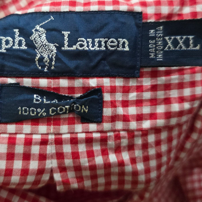 Camisa Ralph Lauren Xxl Cuadros Rojo Y Blanco
