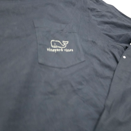 Playera Manga Larga Vineyard Vines Xxl Azul Deslavado