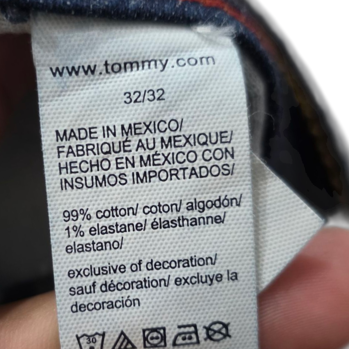 Pantalon Tommy Hilfiger 32x32 Azul