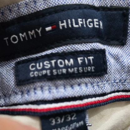 Pantalon Tommy Hilfiger 33x32 Custom Fit Beige