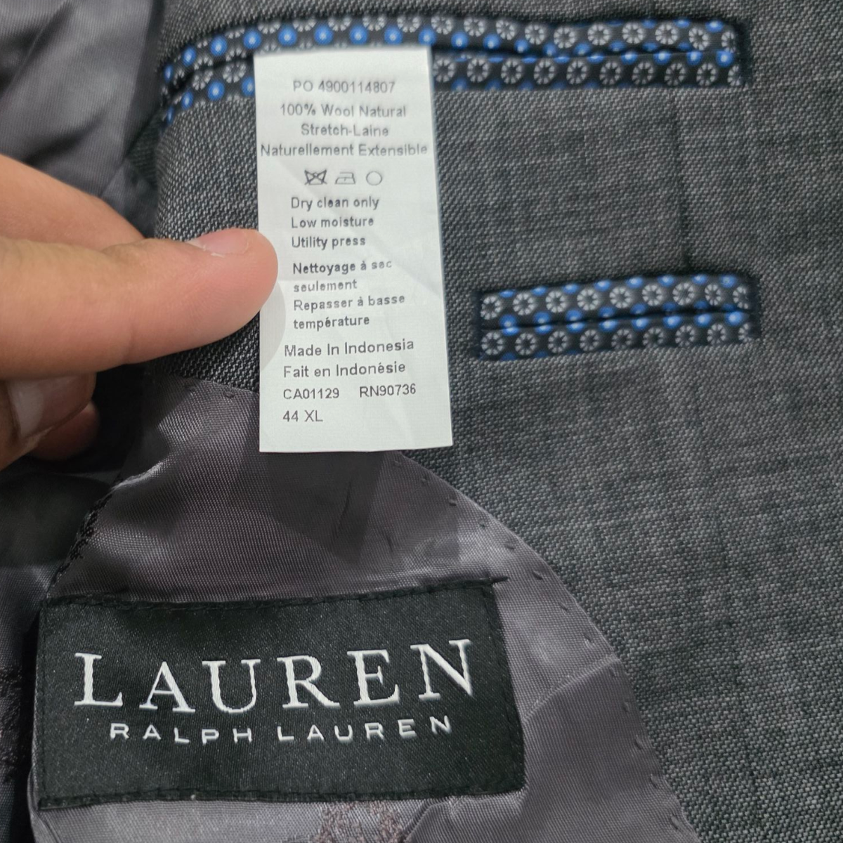 Saco Ralph Lauren 44xl Gris