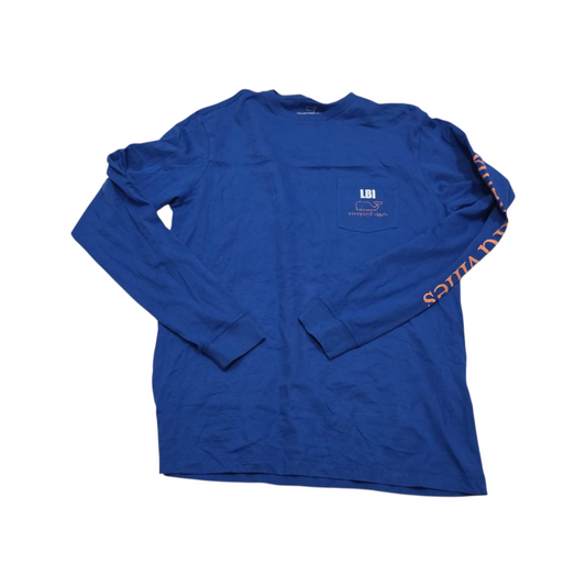 Playera Vineyard Vines Xchico Xs Manga Larga Azul