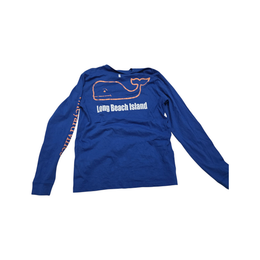 Playera Vineyard Vines Xchico Xs Manga Larga Azul