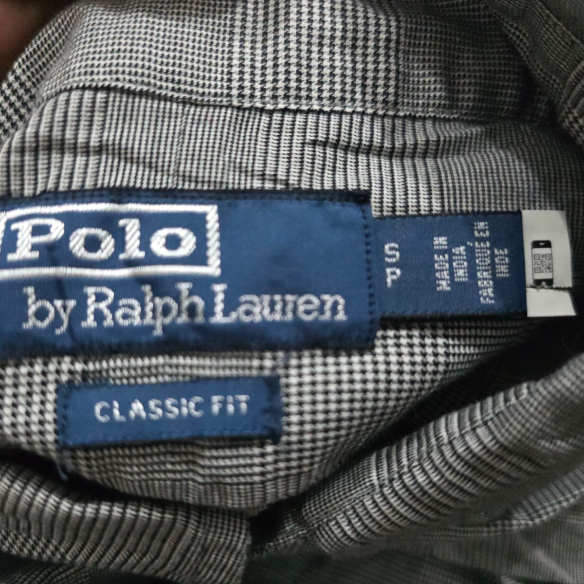 Camisa Ralph Lauren Chico S Blanco Y Negro Classic Fit