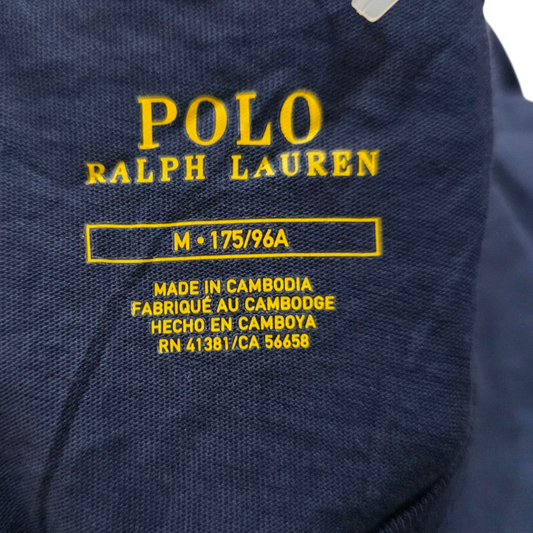 Playera Manga Larga Ralph Lauren Mediana M Azul Pony Rojo