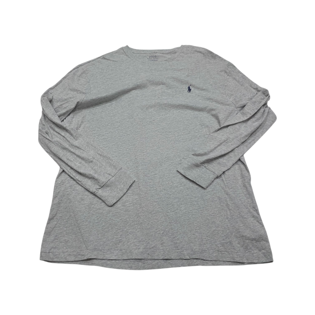 Playera Manga Larga Ralph Lauren Xgrande Xl Gris Classic Fit