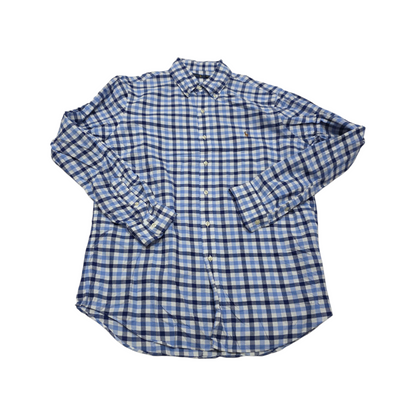 Camisa Ralph Lauren Grande L Cuadro Azul Y Azul Claro