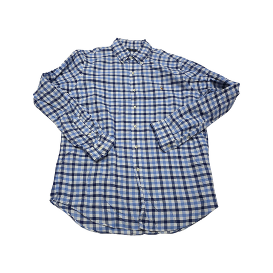 Camisa Ralph Lauren Grande L Cuadro Azul Y Azul Claro