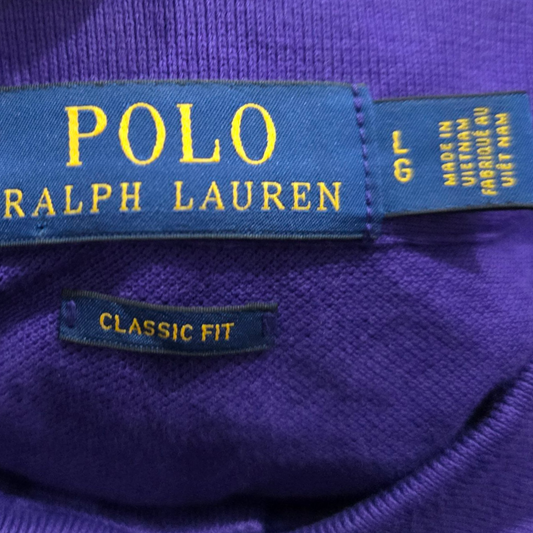 Playera Polo Ralph Lauren Grande L Morada Pony Verde