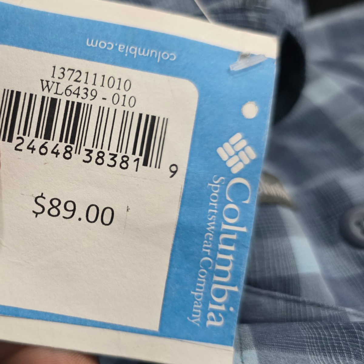 Camisa Columbia Xgrande Xl Cuadro Azul