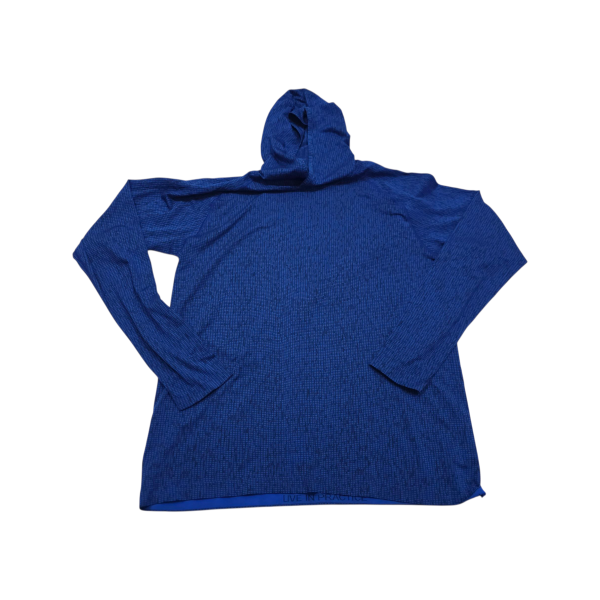 Playera Con Gorro Manga Larga Lululemon Xgrande Xl Azul