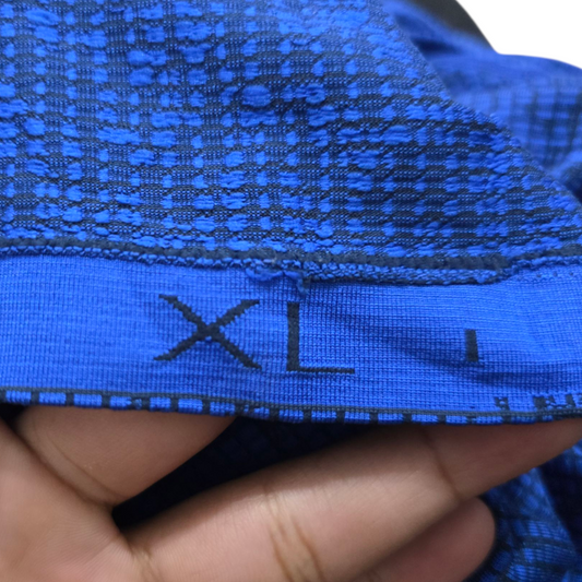 Playera Con Gorro Manga Larga Lululemon Xgrande Xl Azul