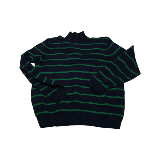 Sueter Ralph Lauren Xgrande Xl Azul Lineas Verdes Lana