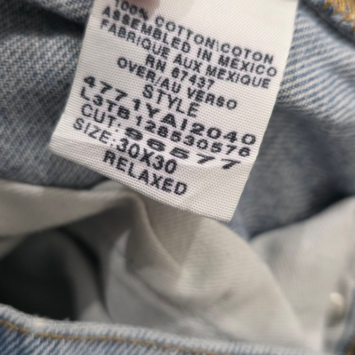 Pantalon Ralph Lauren 30x30 Relaxed Fit Azul Claro Vintage