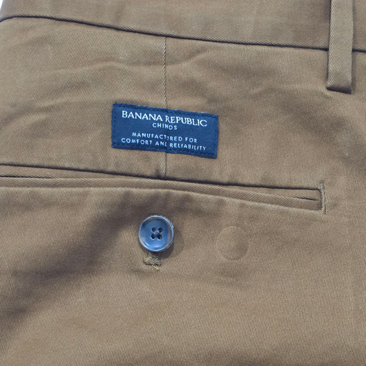 Pantalon Banana Republic Aiden Slimfit 33x30 Cafe