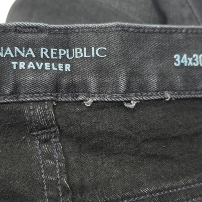 Pantalon Banana Republic 34x30 Negro Deslavado
