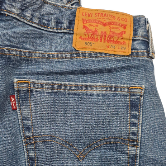 Pantalon Levis 505 34x29 Azul Claro