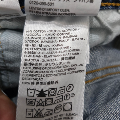 Pantalon Recto Levis 505 36x32 Azul Deslavado