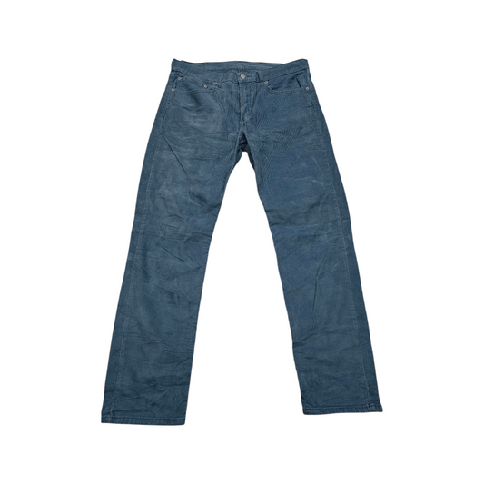 Pantalon Recto Levis 502 36x34 Azul Metálico Pana