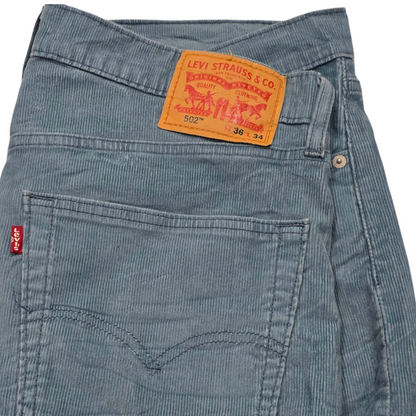 Pantalon Recto Levis 502 36x34 Azul Metálico Pana