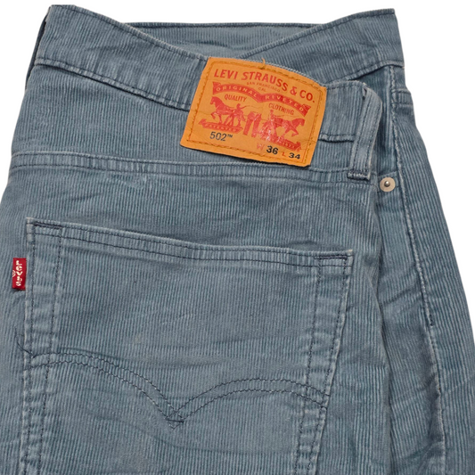 Pantalon Recto Levis 502 36x34 Azul Metálico Pana