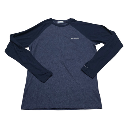 Playera Manga Larga Columbia Chico S Azul
