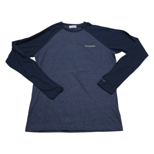 Playera Manga Larga Columbia Chico S Azul