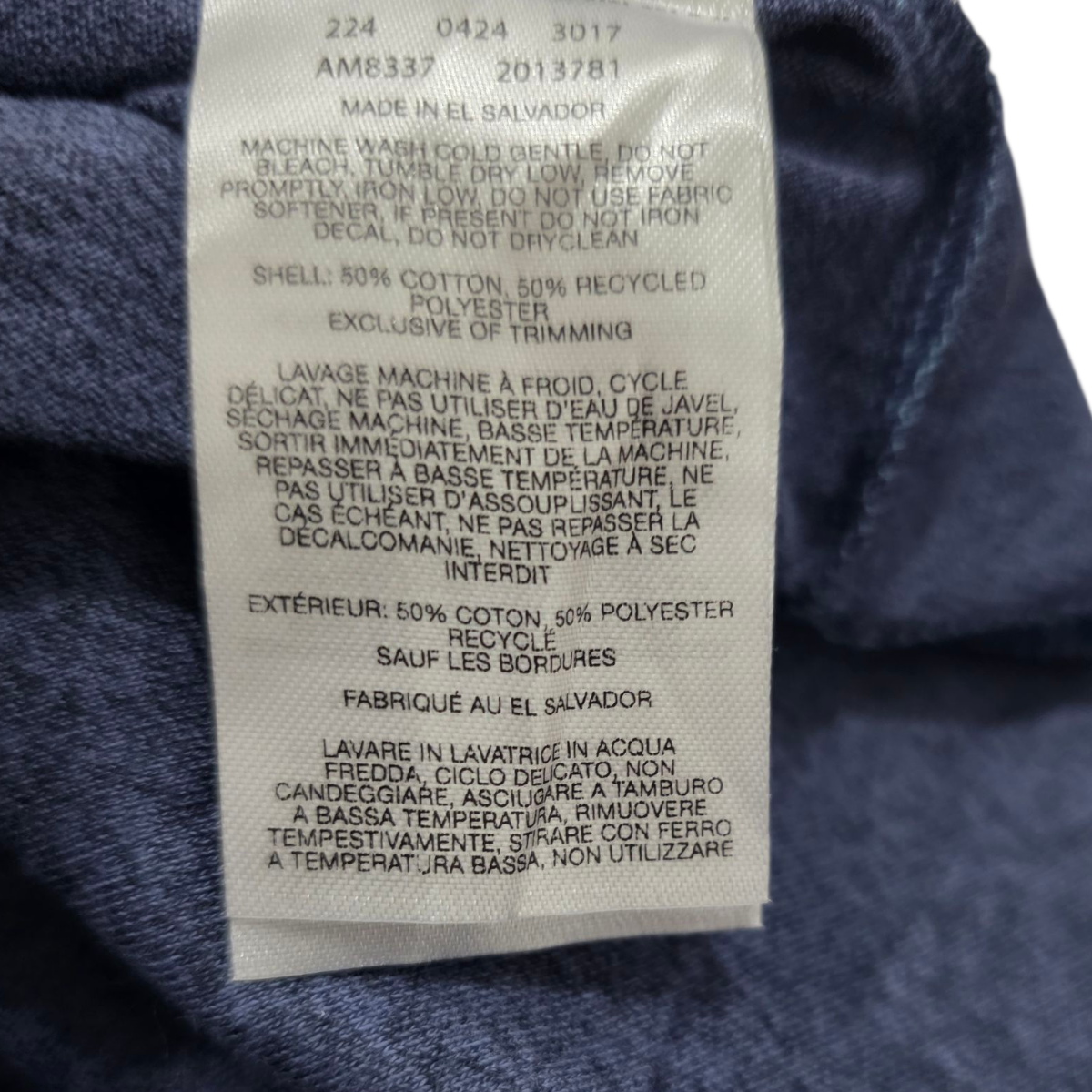 Playera Manga Larga Columbia Chico S Azul