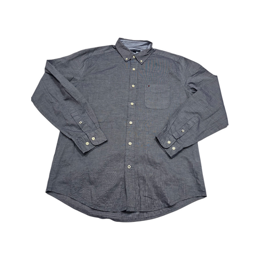 Camisa Classic Fit Tommy Hilfiger Mediana M Azul Grisaceo