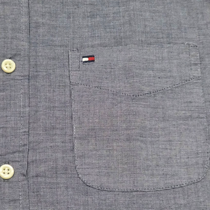 Camisa Classic Fit Tommy Hilfiger Mediana M Azul Grisaceo