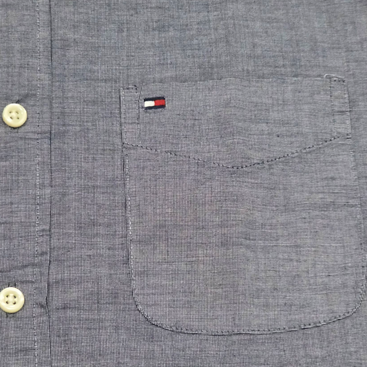 Camisa Classic Fit Tommy Hilfiger Mediana M Azul Grisaceo