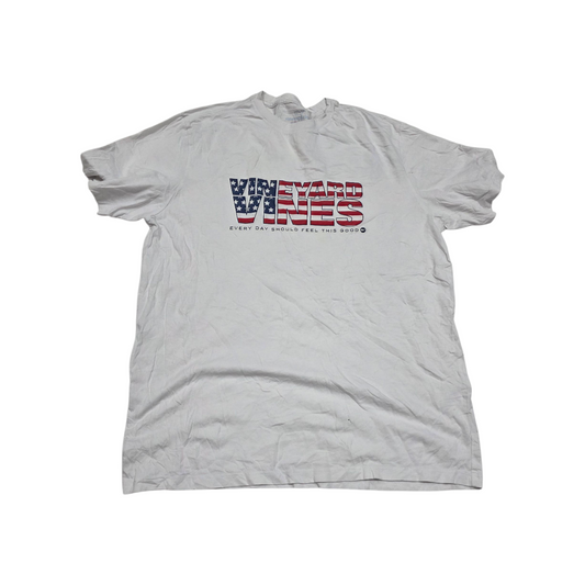 Playera Vineyard Vines Mediana M Blanca Letras Bandera