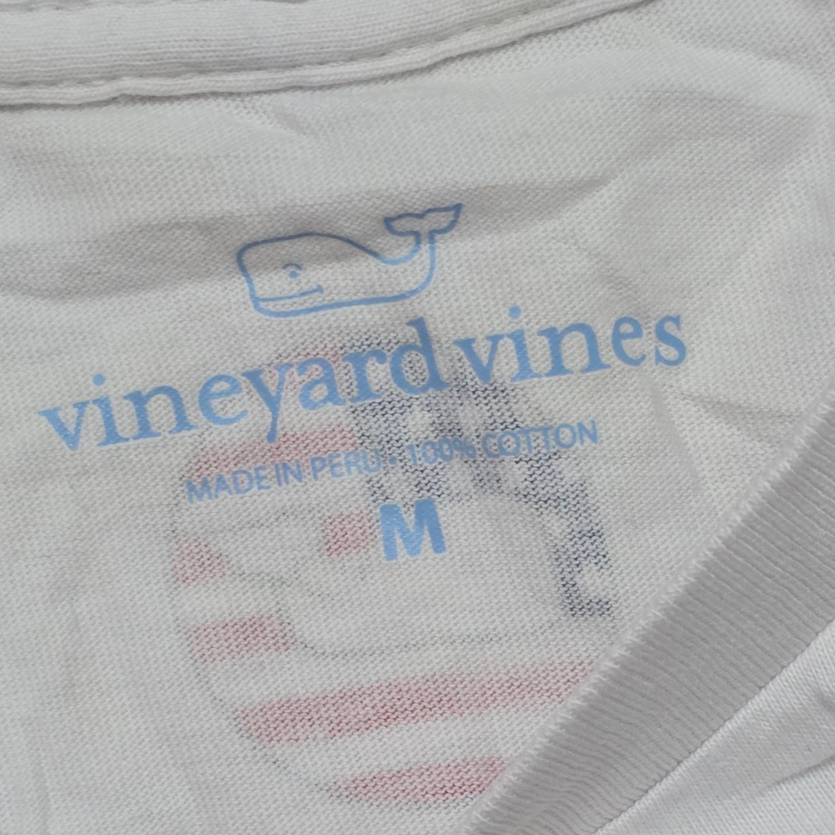Playera Vineyard Vines Mediana M Blanca Letras Bandera