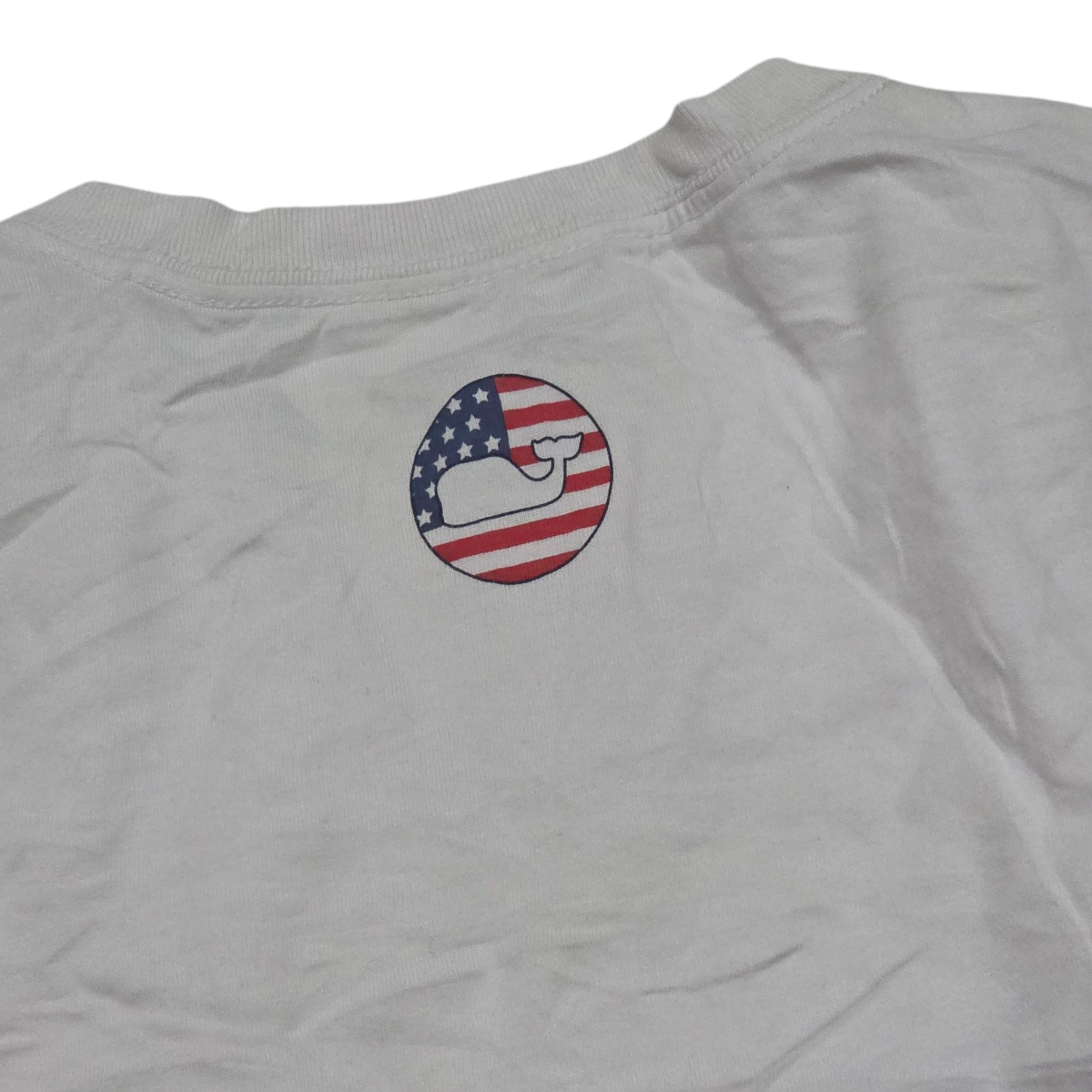 Playera Vineyard Vines Mediana M Blanca Letras Bandera