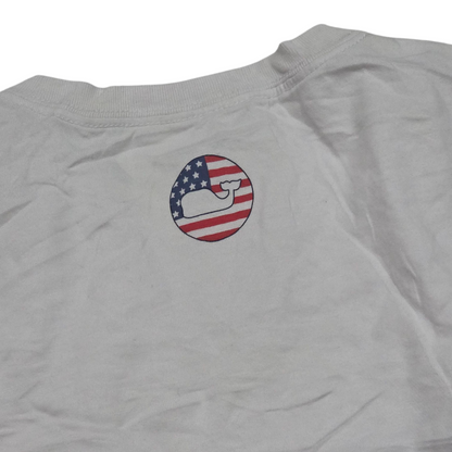Playera Vineyard Vines Mediana M Blanca Letras Bandera