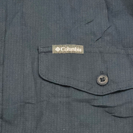 Camisa Manga Corta Columbia Mediana M Azul