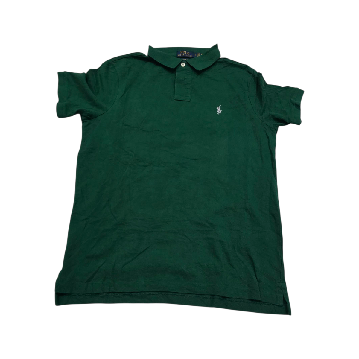 Playera Polo Ralph Lauren Mediana M Verde Pony Gris